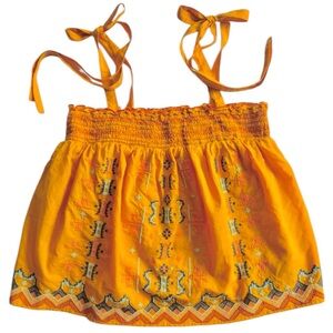 By Antropologie Embroidered Aliza Tank Women Size Small Orange